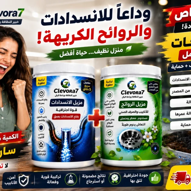 CLEVORA 7  بالأكسجين المفعل مضاد للانسداد + مضاد للروائح